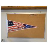 Cork board and pennant- bedroom 1