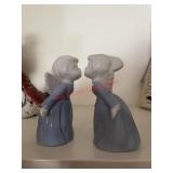 porcelain 'kissing angels' figurines(LR nook)