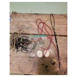 Cords and jewelry making supplies- basement left