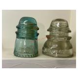 Two Glass Insulators                 (Downstairs