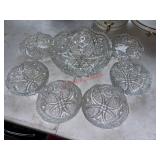 Cut Glass bowl Set            (Family Room)