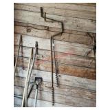 Large manual drills - right of garage