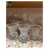 Lidded Jar and More glass lot
