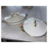 Two Fine China Bavaria Turin lidded dishes