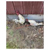 Outside chicken decor, outside of house