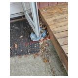 Frog door stop, outside backdoor