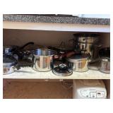 Pots and pans Shelf lot             (Kitchen)