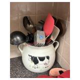 Cow Utensil Holder and utensils