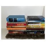 Book lot and some sort of fur tail (LR nook)