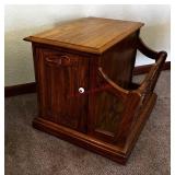 wood magazine cabinet (first living room )
