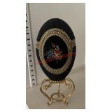decorated goose egg jewelry box. (Livingroom