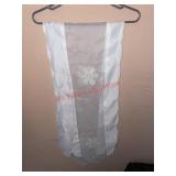 Long white  center piece table cloth