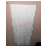 vintage white damask tablecloth(Downstairs