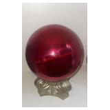red crystal gazing ball (LR nook)