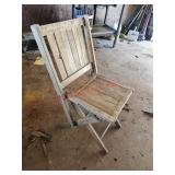 Wooden folding chair- garage