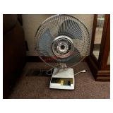 vintage oscillating table fan (First living room