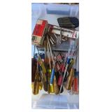 Tub of tools (garage 1 table)