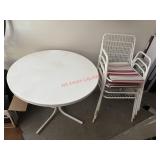 Metal Out Door Chairs and Table     ( Garage