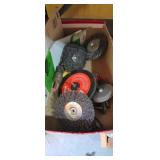 Wire wheel box lot (garage 1)