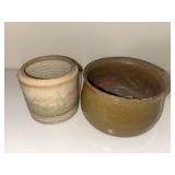 Two Smaller Pottery Pots                   (house