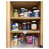 3shelves of vitamins & supplements