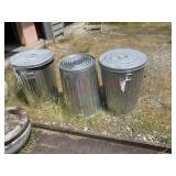 3 metal cans (first house )