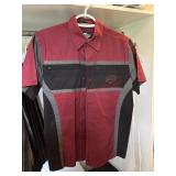 Mens Medium Harley Davidson Short Sleeve Button