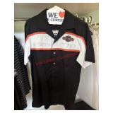 Harley Davidson Sz Medium Short Sleeve Button