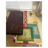 Vintage Monopoly and Scrabble game