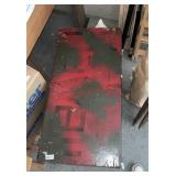 painted wooden chest (garage 1)