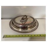 Silver plate tray with lid