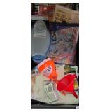 Collapsible tote, men's ponchos, emergency