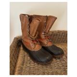 LL Bean Thinsulate Mens Leather Boot SZ9