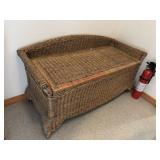 Wicker Storage bench