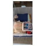 Tote of first aid and medical supplies (garage 1
