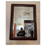 Large Solid Wood Frame Mahogony  Mirror  (house 1