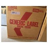 Generic label Large box of Facial Tissue