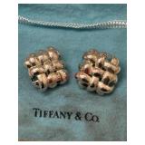 Tiffany & Co. sterling silver woven square