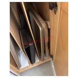 Cookie Sheets and Cutting Board Cabinet lot