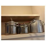 Double Boilers and Pot lot      (Hallway Closet