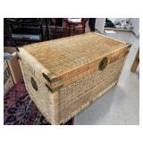 Wicker Chest with Brass Accents Meas. in photos