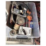 Large Lidded tote with contents to be gone thru