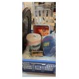 Tote of misc (garage 1 table)