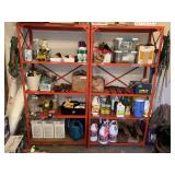 Two Orange Metal Shelving units 2PM Pickup  NO