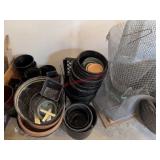 Gardening Pots and Wire Barrer lot