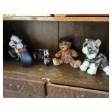 Motorcycle Gnome, and plushies lot