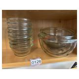Assorted glass bowls