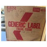 Generic label Large box of Facial Tissue