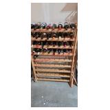 Wood Wine Rack 35' X 10' X 52' Contents