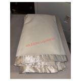 Vintage White Silk Lined Blanket     (House 1